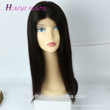 Overnight Delivery Medium Length Wholesale Natural 100 Human Hair Front Lace Wig